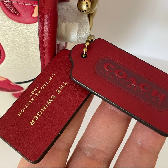 NWT Coach Limited Edition Full Size Swinger Cherry Print & Dust Bag 🍒 - Picture 14 of 14